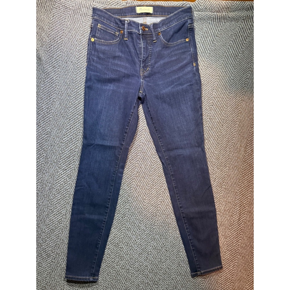 Madewell 9" High-Rise Skinny Jeans Dark Wash Denim Size 27